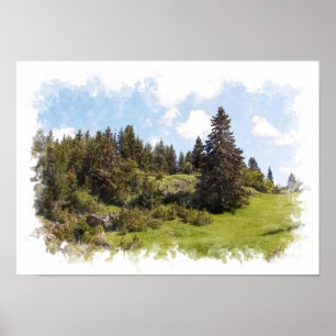 Nature Landscape - Watercolor Poster