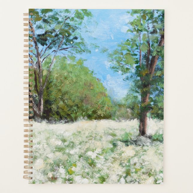 nature landscape white wild carrot wildflower  planner (Front)