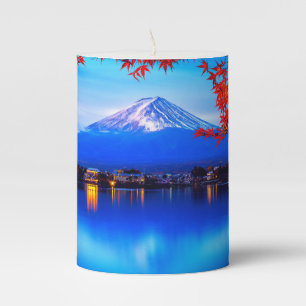 Nature Landscape with Blue Background-20230 Pillar Candle