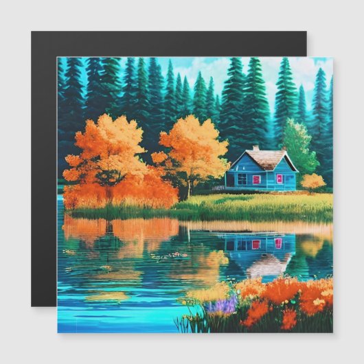 Nature Landscape with Lake, Cottage-38566 (Front/Back)