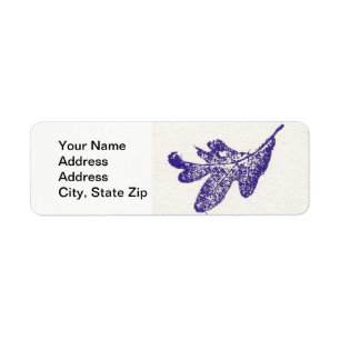 Nature Leaf Print, lavender oak leaf' Label