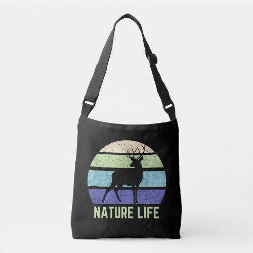 Nature life in retro vintage style Crossbody Bags