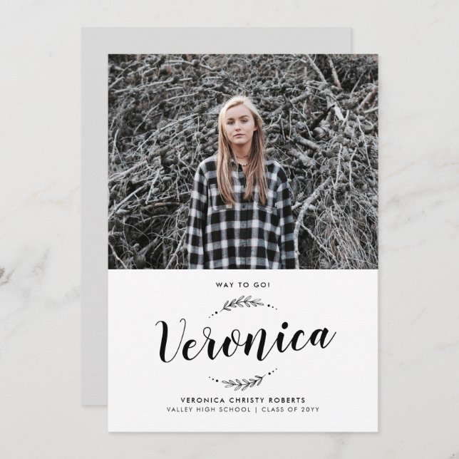 Nature Light Graduation Announcement (Front/Back)