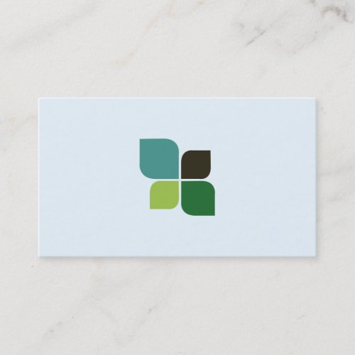 Nature Logo alice blue Business Card