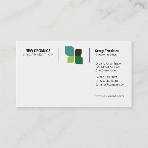 Nature Logo Grid Variation Business Card