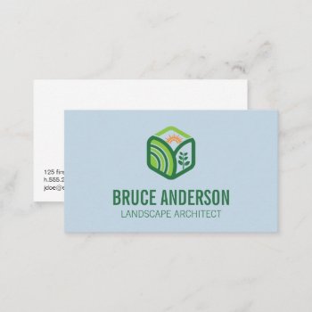 Nature Logo | Landscaping Garden Business Card by lovely_businesscards at Zazzle