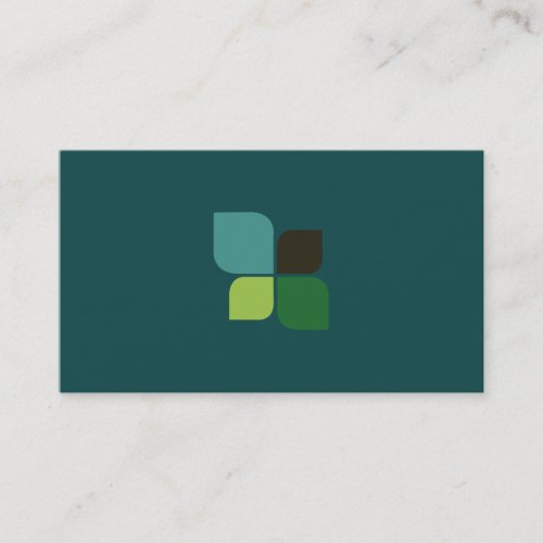 Nature Logo midnight green Business Card
