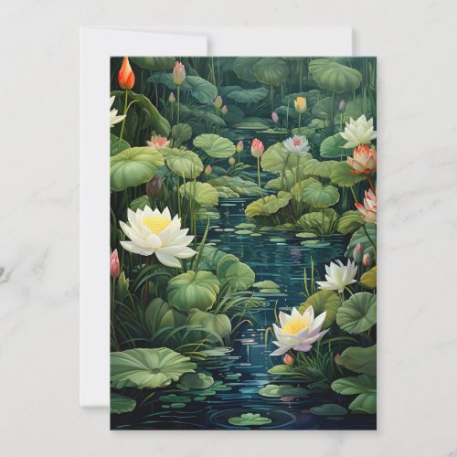 Nature Lotus Water Lily Pond Landscape Announcement