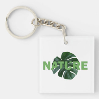 Nature Love Dark Green Monstera Leaf Keychains