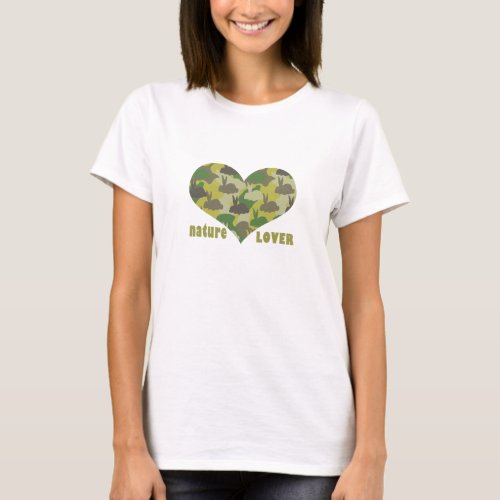 Nature Lover Bunny Camouflage T Shirt