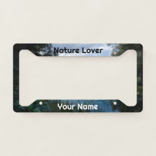 Nature Lover Custom Name Monogram License Plate Frame