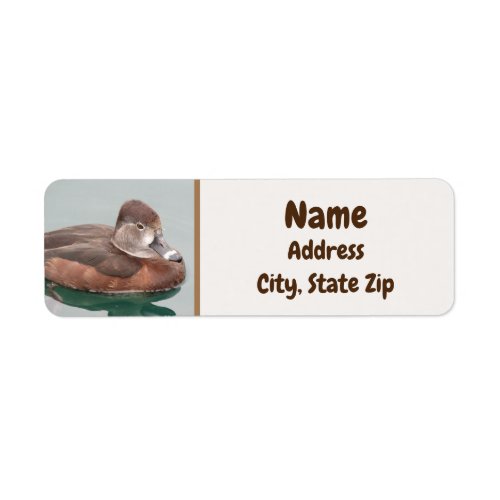 Nature Lover Duck Photo Beautiful Water Bird Label