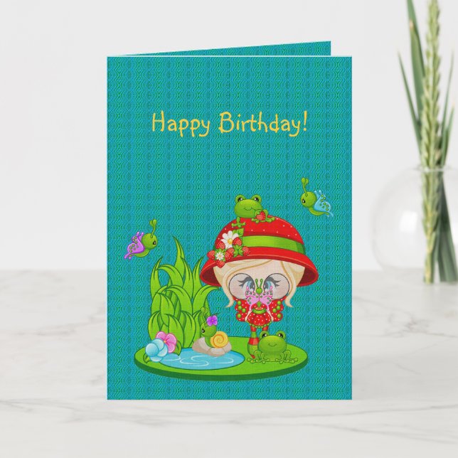Nature Lover Frog Faery Card (Front)