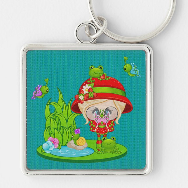 Nature Lover Frog Faery Keychain (Front)