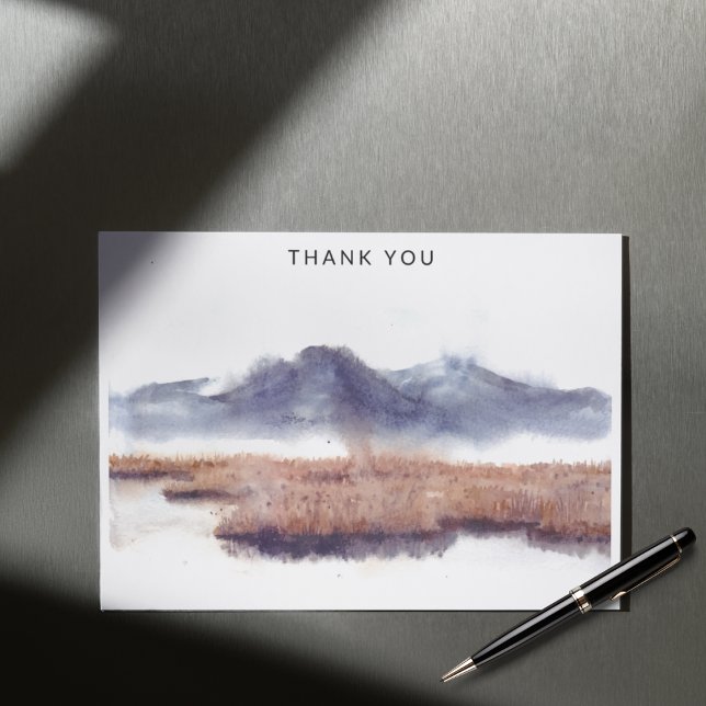Nature Lover Sympathy Thank You  Note Card (Creator Uploaded)