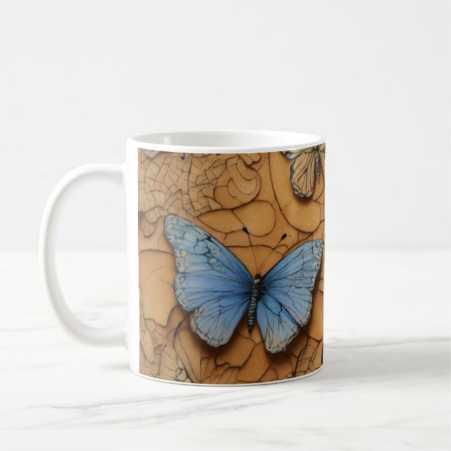 Nature Lover's Butterfly Coffee Cup: Sip in Transf Coffee Mug (Left)