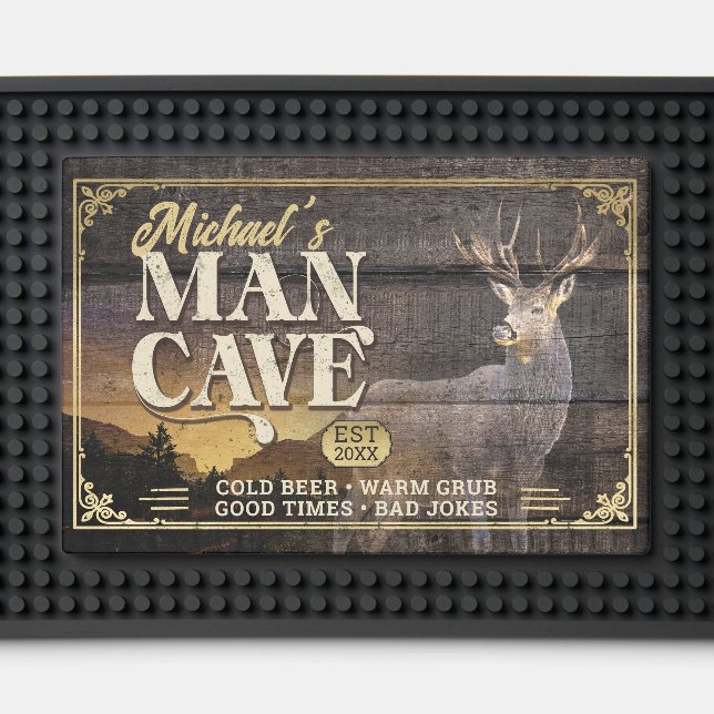 Nature Lover's Man Cave ID976 Bar Mat (Front (Close Up))