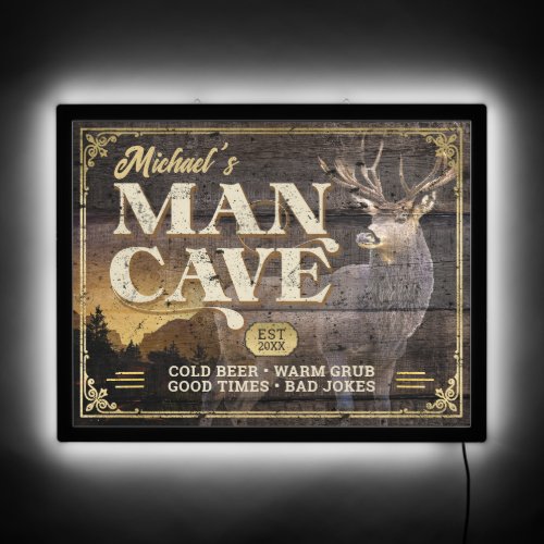 Nature Lovers Man Cave ID976 LED Sign