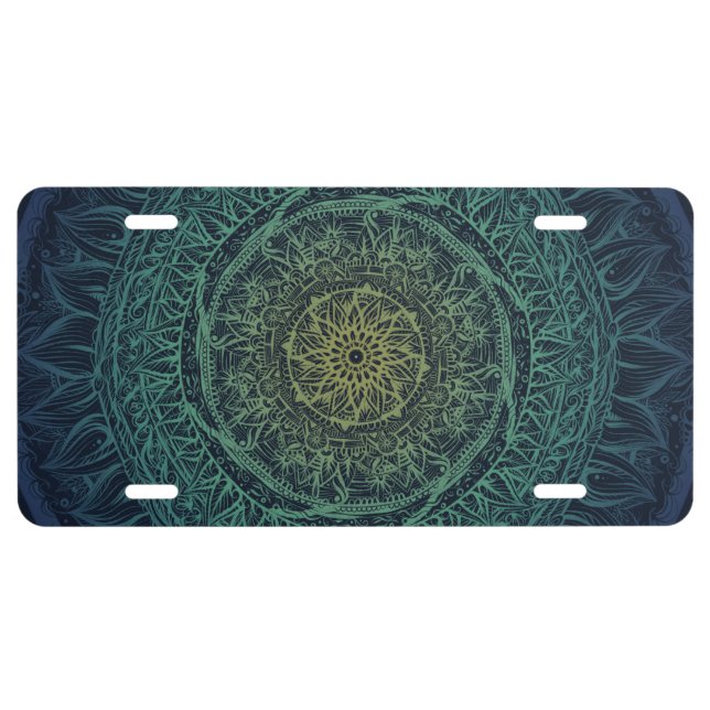 Nature Lovers Mandala Art Mandalas Design          License Plate (Front)