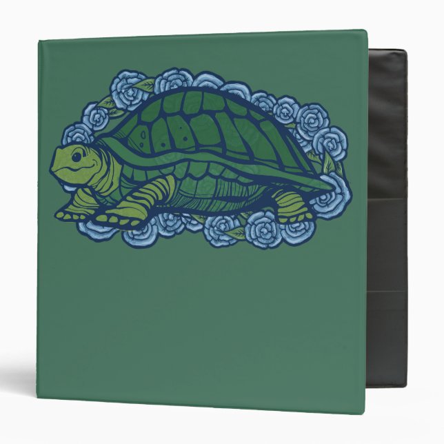 Nature Lovers Turtle Art Turtles                   3 Ring Binder (Front/Inside)
