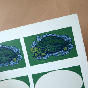 Nature Lovers Turtle Art Turtles Oval Sticker