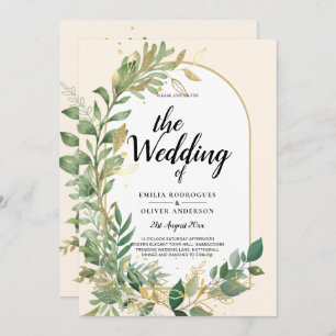 Nature Lovers Wedding Foral Greenery Rustic Boho Invitation