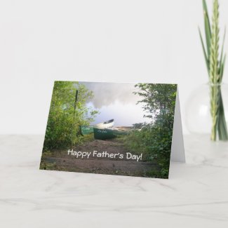Nature Loving Dad Canoe Father's Day Card
