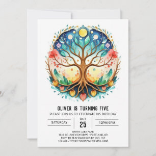 Nature Magical Tree of Life Birthday Invitation