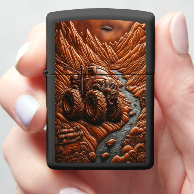 Nature Meets Adventure Truck Art Zippo Lighter (In Hand)