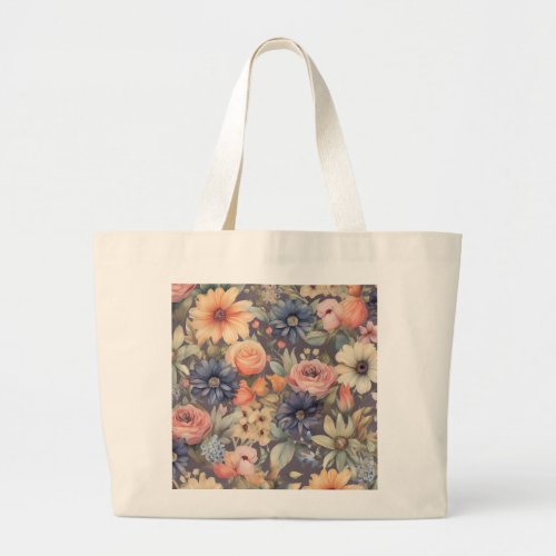 Nature meets artistry in beautifully daisy design large tote bag