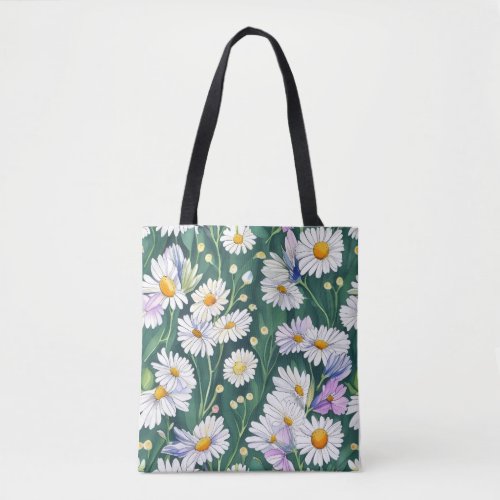 Nature meets artistry in beautifully daisy design tote bag