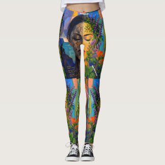 Nature Mends What Breaks  (With caption) Leggings
