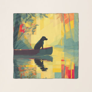 Nature Minimalist Black Labrador Canoe Scarf