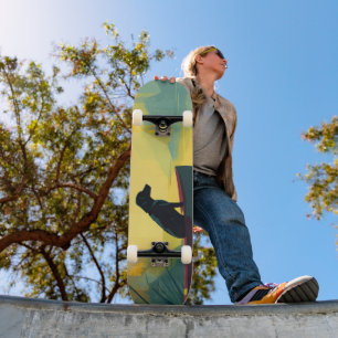 Nature Minimalist Black Labrador Canoe Skateboard