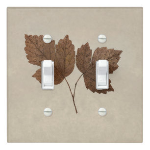 Nature Minimalist Fall Leaves Elegant Custom Light Switch Cover