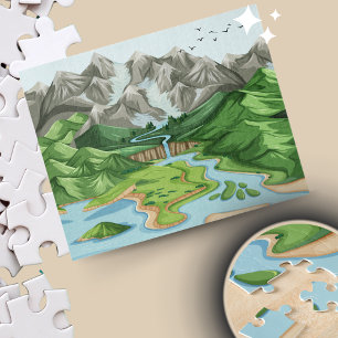 Nature Minimalist Jigsaw Puzzle   Gift for Family