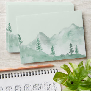 Nature Mountain Forest Wedding Envelopes