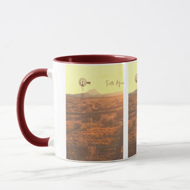 Nature Mountain South Africa ZA Wind Pump Mug (Left)