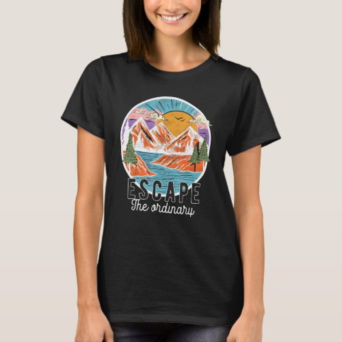 Nature  Mountains Climbers Hikers Camping Retro T_Shirt