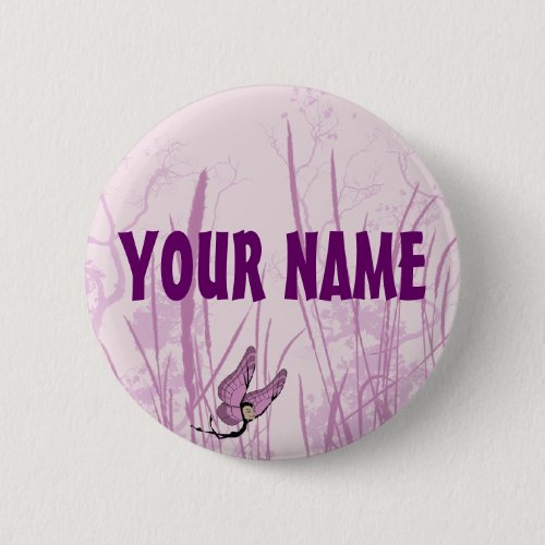 Nature Name Tag Pinback Button