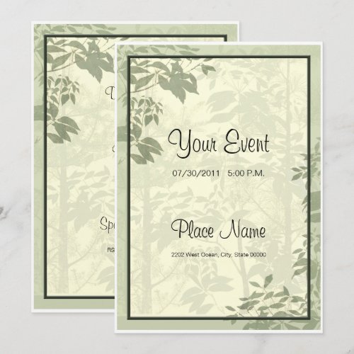 Nature Natural Beauty Foliage Invitation