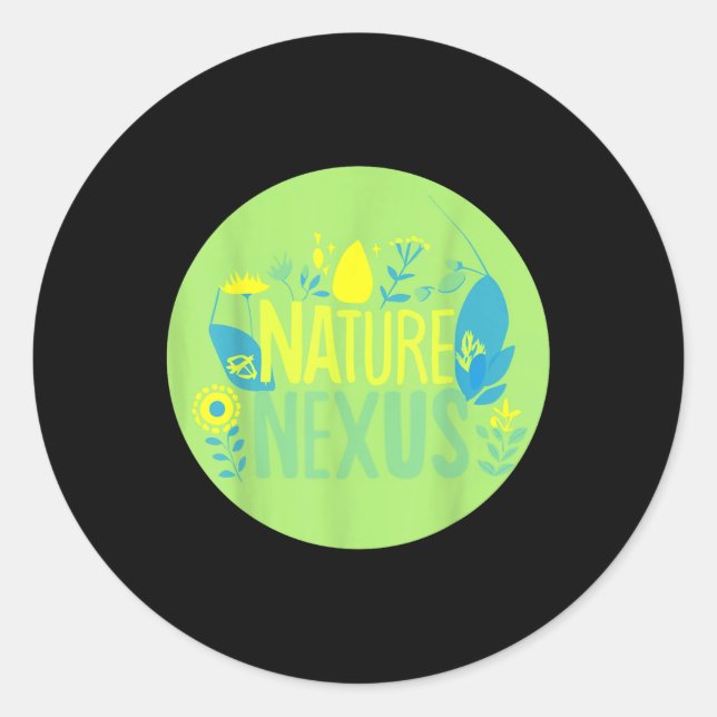 Nature Nexus - Harmonic Nature For Environmental P Classic Round Sticker (Front)