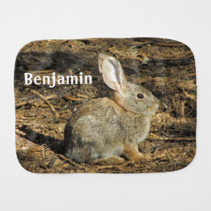 Nature Nursery Adorable Bunny Photo Animal Baby Burp Cloth