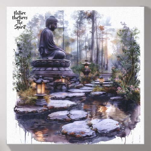 Nature Nurtures Buddha Photo Tile