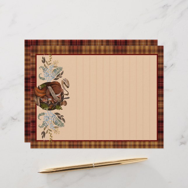 Nature Nut Squirrel  Letterhead (Front/Back In Situ)