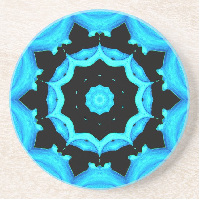 NATURE OCEAN BLUE SANDSTONE COASTER (Front)