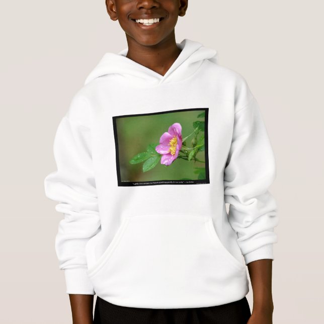 Nature Of Love Wild Rose Spring Storm Beauty Hoodie (Front)