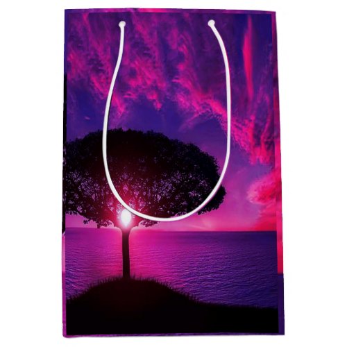 Nature of tree at the forest wrapping paper medium medium gift bag