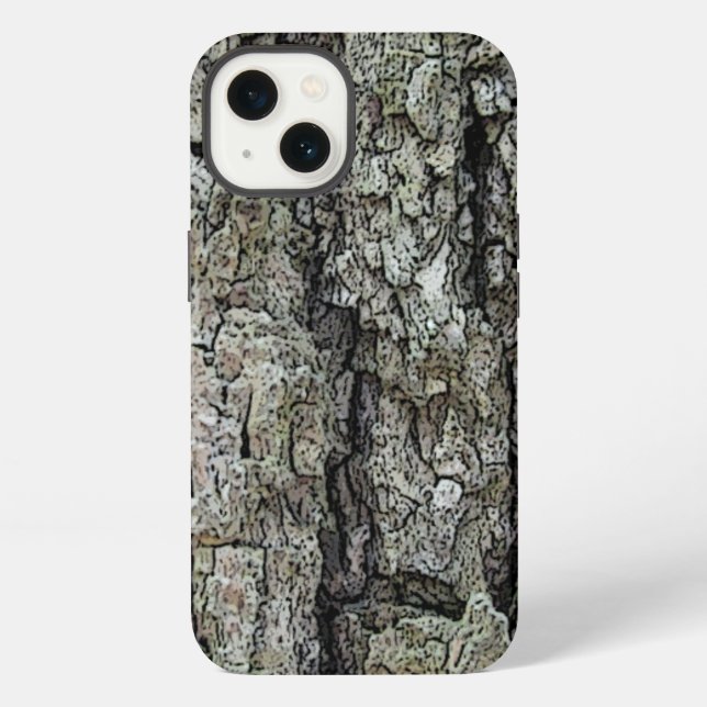 Nature Old Pine Bark Iphone Case (Back)