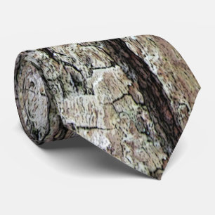 Nature Old Pine Bark Neck Tie